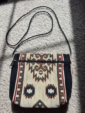 My Maine Bag Woven Crossbody Purse Southwestern Print